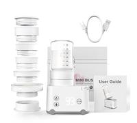 Calentador de biberones portátil para leche materna con 6 adaptadores, calentador de biberones a prueba de fugas