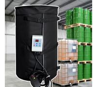 Calentador De Bidón IBC 200L Manta Calefactora Con Termostato 0-120°C, Calentador Impermeable Para Contenedores De 55 Galones, Protección Contra Congelación Industrial(Black)