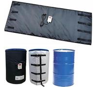 Calentador de bidón IBC de alta resistencia - Banda calefactora de caucho de silicona de 55 gal/275 gal (0-150 °C) con controlador de temperatura para barriles de aceite de miel y cubos de 1000 l -