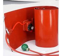 Calentador de Bidón Metálico - Calentador de Banda para Bidones de 53/55 Galones, Calentador de Cubo, Almohadilla de Silicona de 110 V/220 V con Termostato Ajustable (100 L, 1200 x 250 mm) Práctico