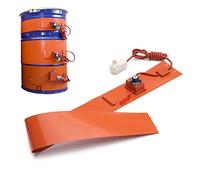 Calentador de bidones metálicos, Calentador de tambor silicona con termostato ajustable 30 °C a 130(Knob,200L 1740x250 3000W)