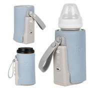 LIONELO Thermup Go Plus Calientabiberones Portátil, Mantiene los Líquidos Calientes, 5 Temperaturas de Funcionamiento de 38 a 50 C, Carga USB, 8h de Funcionamiento Pantalla LCD Silenciosa