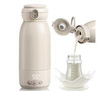 Calentador de botellas portátil, se puede calentar, mantener caliente y esterilizar, calentamiento rápido en 3 minutos, gran capacidad de 500 ml, batería grande de 10400 mAh, agua, leche, leche