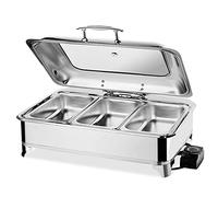 Calentador de Buffet Eléctrico 9L, Chafing Dish Buffet con Bandeja de Calefacción, Electrico Calentador Buffet para Buffet Calentador de Comida, Buffet Server(Size:three grids)