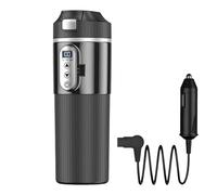 Calentador de café para coche, taza de viaje con calefacción, taza de café para acampar al aire libre, taza de calefacción automotriz, calentador de bebidas de coche eléctrico, viaje con calefacción