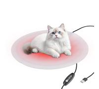Calentador de cama para mascotas - Almohadilla térmica USB de 20 cm, tapete eléctrico de algodón | Manta térmica portátil para gatos, perros, casa de conejitos, exterior, invierno, coche, viaje, sofá,