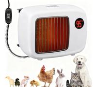 Calentador de Casa Para Perros Montado en la Pared/de Escritorio, Calentador de Casa Para Mascotas con Cable Antimasticación, Modos de Calefacción Duales de 300/600 W