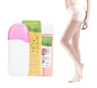 Calentador de cera calienta máquina enceradora de cera 3 en 1 roll on wax device set de depilación de cartuchos de cera con 100 piezas de papel de depilación para depilación corporal(EU)