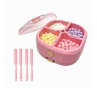 Calentador de cera de silicona para depilación, kit de depilación para mujeres con 4 espátulas de cera de silicona, máquina de calentador de cera caliente para cuerpo, piernas, brazos, bikini, cejas