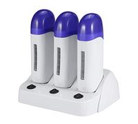 Calentador de cera depilatoria, calentador de cera, calentador de rodillo de cera para máquina de depilación corporal 03 220 240 V (tres plazas europeas)