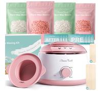 Calentador de Cera Depilatoria Maquina de Cera Caliente: IFANZETECH Maquina de Cera 400g Cera, 42 Accesorios para Depilación en Casa Salón para Cuerpo, Cejas, Facial, Bikini, para Mujer Hombre, Rosa