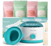 Calentador de Cera Depilatoria Maquina de Cera Caliente: IFANZETECH Maquina de Cera 400g Cera, 42 Accesorios para Depilación en Casa Salón para Cuerpo, Cejas, Facial, Bikini, para Mujer Hombre, Verde