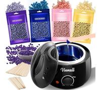 Calentador de Cera Depilatoria Maquina de Cera Caliente - Vinmall Calentador Cera Depilatoria, 400g Cera Depilacion, 30 Espátulas para Todo Tipo Cabello,Cejas, Faciales, Bikini, para Hombre y Mujer