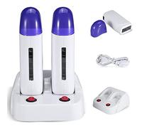 Calentador de Cera Eléctrico, Pistola Depilacion, Depilación Cera Profesional, Portátil Calentador Cera con Base para Depilar Cara Brazos Axilas Piernas