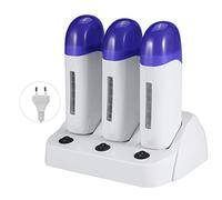 Calentador de Cera para Depilación, Calentador de Cera Eléctrico Máquina Calentadora de Cera, Calentador de Rodillo Depilatorio de Cera de Cartucho Calentador Calentador de Cera (Tres asientos