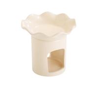 Calentador de cera para velas de té, difusor de velas de cerámica, diseño de girasol, moderno y elegante, pieza central rústica para comedor, mesa de café, sala de estar