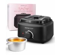 Calentador de Cera Eléctrico para la Depilación Profesional - Máquina de cera caliente para Depilación con cera en casa adecuado para cara, brazos, axilas y piernas - 500ml Modelo HR101 (Negro)