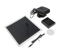 Calentador de coche accionado solar de 10 W y ventilador de calentamiento de casa para mascotas, con diseño compacto de kit de caja de batería para calefacción al aire libre versátil