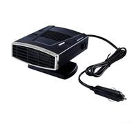 Calentador de coche de 12 V 200 W, calentador y descongelador 2 en 1, desempañador rápido del parabrisas, enchufe compacto para conducción en invierno (negro plateado)