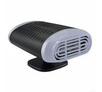 Calentador de coche de 12 V y 150 W, calentador portátil 2 en 1 de modo dual para caravana con dirección ajustable de 360 grados y múltiples salidas de aire para temperatura uniforme (negro gris)