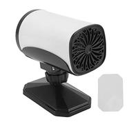 Calentador de coche de 150W, 2 modos, calentamiento, refrigeración, rotación de 360 grados, descongelador portátil para coche, desempañador de 12V (Blanca)