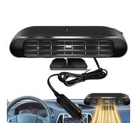 Calentador de coche para vehículo - 12 V/24 V ventilador calefactor eléctrico portátil y deffroster | El tablero de mandos calentador de parabrisas para automóviles, SUV, camiones, pickups, scooters y