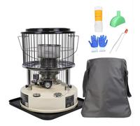 Calentador de Convección de Queroseno para Interiores, con Apagado Automático en Caso de Vuelco, para Calentar, Cocinar, Pescar y Cazar(White)