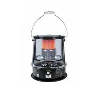 Calentador de convección queroseno, calentador espacio portátil for acampar con chimenea vidrio resistente a altas temperaturas, bolsa almacenamiento(Black)