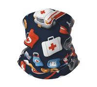 Calentador De Cuello Ambulancia Loca Pañuelo De Cabeza Viento Polvo Prueba Protección UV Polainas De Cuello, para Adulto, Cámping, Ciclismo, Pesca, 26x30cm