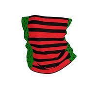 Calentador De Cuello Bandera Afroamericana: Roja, Negra Y Verde Bufanda Facial Durable Protección UV Cuello Bufanda, para Ciclismo, Adulto, Yoga, Mujer, 26x30cm