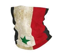Calentador De Cuello Bandera Antigua De Siria Y Los Sirios Cuello Bufanda Durable Pasamontañas Respirable Bandana para Senderismo Ciclismo Cámping 25X50CM