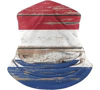 Calentador De Cuello Bandera sobre Madera Rayada Grunge Bufanda Prima Elástico Cuello Bufanda, para Pesca, Caza, Ciclismo, Deportes, 26x30cm
