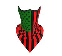 Calentador De Cuello Banderas De África Y América Pasamontañas Respirable Protección Solar Polainas De Cuello, para Correr, Yoga, Senderismo, Pesca, 24x51cm