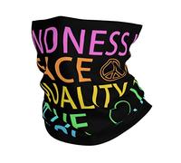 Calentador De Cuello Bondad Paz Igualdad Amor Inclusión Esperanza Diversidad Polainas De Cuellos Vientopolvo Prueba Pasamontañas Protección Solar Bandana para Yoga Caza Pesca