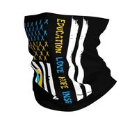 Calentador De Cuello Cinta del Síndrome De Educación, Amor, Esperanza E Inspiración Cuello Bufanda Elegante Pasamontañas Durable Bandana para Cámping Correr Senderismo 25X50CM