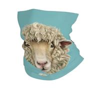 Calentador de cuello con diseño de cabeza de oveja retro con estampado de animales, ultra suave, elástico, polaina de cuello de invierno para hombres y mujeres