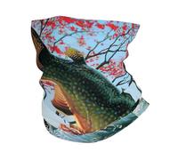 Calentador de cuello con estampado de pez volador de cártamo, ultrasuave, elástico, polaina de cuello de invierno para hombres y mujeres