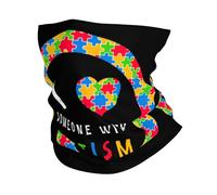 Calentador De Cuello Dar Amor A La Concienciación sobre El Autismo Cuello Bufanda Multifuncional Pasamontañas Respirable Bandana para Senderismo Correr Ciclismo 25X50Cm