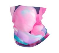 Calentador de cuello de algodón rosa con estampado de caramelo, ultra suave, elástico, polaina de cuello de invierno para hombres y mujeres