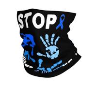 Calentador De Cuello Detengamos El Abuso. Concientización sobre La Prevención del Abuso. Cuello Bufanda Respirable Pasamontañas Protección UV Bandana para Senderismo Ciclismo Adulto 25X50CM