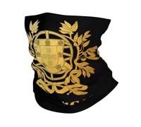 Calentador De Cuello Emblema Dorado De Portugal Pasamontañas Protección UV Protección Solar Cuello Bufanda, para Hombre, Ciclismo, Deportes, Adulto, 26x30cm