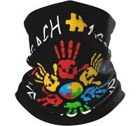 Calentador De Cuello Enseñar Aceptar Comprender Amar Autismo Sombreros Multifuncional Unisexo Cuello Bufanda, para Ciclismo, Caza, Mujer, Cámping, 26x30cm