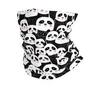 Calentador De Cuello Impresión De Panda Lindo De Dibujos Animados Bufanda Facial Protección Solar Unisexo Cuello Bufanda para Correr Hombre Mujer 25X50Cm