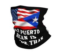 Calentador De Cuello La Mitad De Puerto Rico Es Mejor Que Nada2 Cuello Bufanda Durable Pasamontañas Respirable Bandana para Senderismo Adulto Ciclismo 25X50CM
