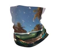 Calentador De Cuello Palmeras Y Turtle Marinas Buceando Bajo El Agua Bufanda Multifuncional Cómodo Polainas De Cuello, para Yoga, Motocicleta, Pesca, Correr, 26x30cm