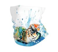 Calentador De Cuello Patrón De Tortugas Marina Pasamontañas Multifuncional Respirable Cuello Pañuelo para Caza Yoga Deportes 25X50Cm