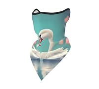 Calentador De Cuello Patrón El Cisne Enamorado Sombreros Respirable Elástico Cuello Pañuelo, para Yoga, Pesca, Caza, Ciclismo, 24x51cm