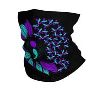 Calentador De Cuello Prevención del Suicidio Punto Y Coma Girasol White Elegante Cuello Bufanda Prima Bandana para Pesca Caza Yoga