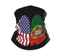 Calentador De Cuello Trébol De La Bandera De Portugal Y Estados Unidos Pasamontañas Viento Polvo Prueba Secado Rápido Polainas De Cuello, para Correr, Hombre, Deportes, Ciclismo, 26x30cm