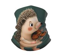 Calentador De Cuello Violín De Erizo Pañuelo De Cabeza Respirable Protección UV Cuello Bufanda, para Senderismo, Cámping, Pesca, Correr, 26x30cm